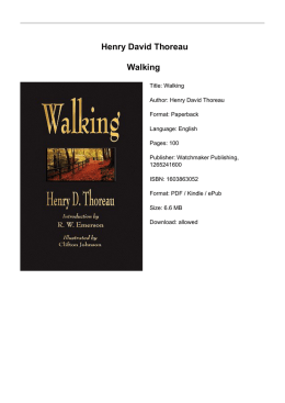 Henry David Thoreau Walking