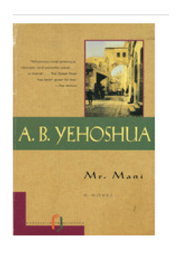 Mr. Mani by Abraham B. Yehoshua