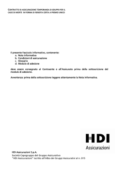 Fascicolo Informativo – HDI deleghe