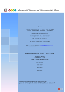 POF Triennale - ISIS "Citt&agrave; di Luino &ndash; C. Volont&eacute;"