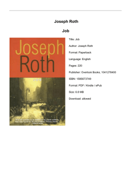 Joseph Roth Job - Trip Daily Deals