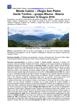 Monte Calino – rifugio San Pietro Garda Trentino
