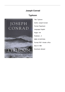 Joseph Conrad Typhoon - Impressions By Maria