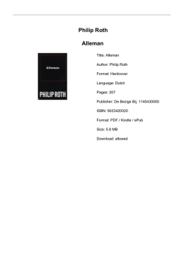 Philip Roth Alleman - Marani Developments