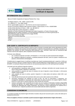 Certificati di deposito - BCC – Capaccio Paestum