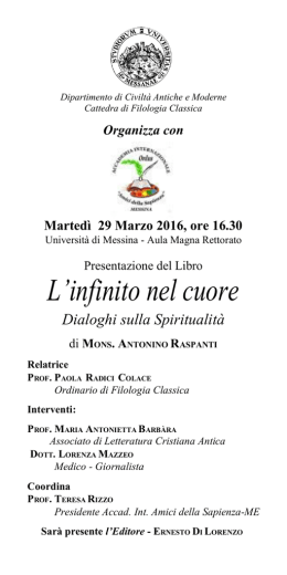 Invito 2 - Università degli Studi di Messina