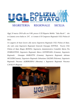 II Congresso Regionale UGL Polizia di Stato