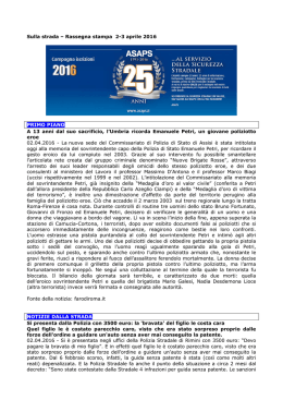 Leggi la rassegna dle 2 e 3 Aprile 2016
