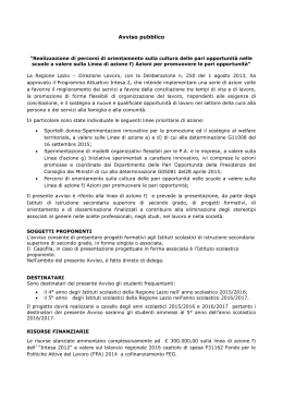 Avviso pubblico - Regione Lazio