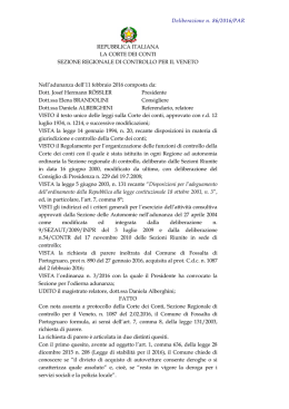 CC Sez. Controllo Veneto del. n. 86-16