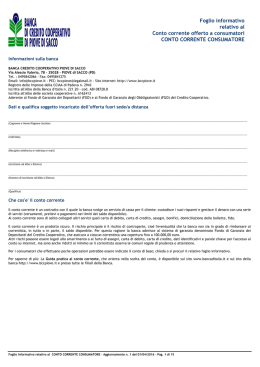 C/C Ordinario CONSUMATORI