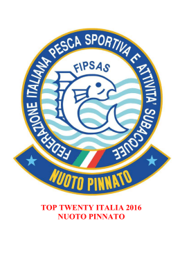 TOP TWENTY ITALIA 2016 NUOTO PINNATO