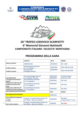 Programma di gara CIVM TIVM 2016
