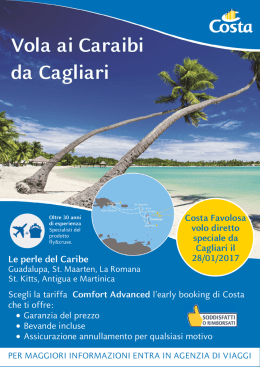 Vola ai Caraibi da Cagliari - New Feeling Agenzia Viaggi Cagliari