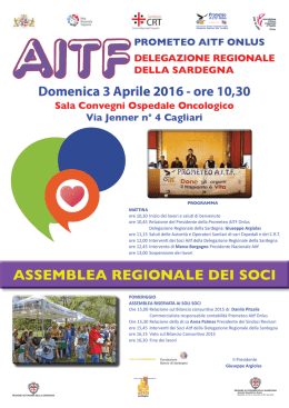 Locandina assemblea soci 2016 - Prometeo Trapianti AITF Sardegna