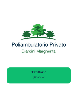 Tariffario - Poliambulatorio Giardini Margherita