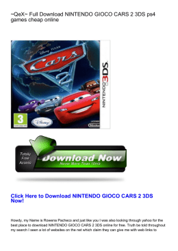~QeX~ Full NINTENDO GIOCO CARS 2 3DS ps4 games