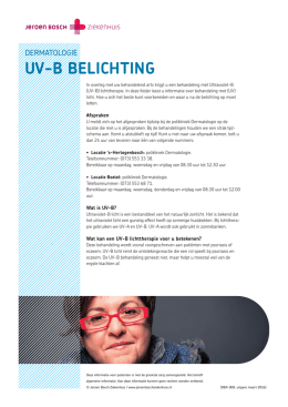UV-B Belichting - Jeroen Bosch Ziekenhuis