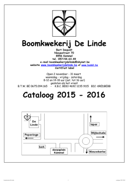 PDF cataloog - Boomkwekerij De Linde