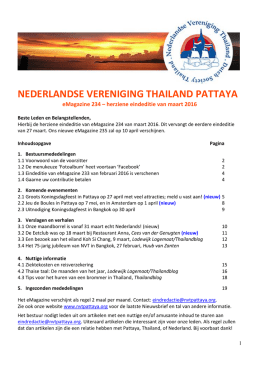 eMagazine 234 - Nederlandse Vereniging Thailand Pattaya