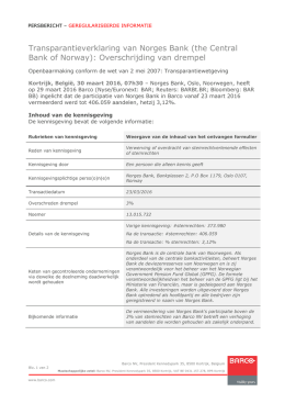 Transparantieverklaring van Norges Bank