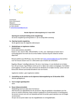 Notulen ALV 4-3-2015 - Tennis club Ootmarsum