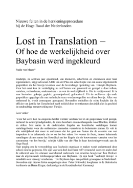 Lost in Translation - Bakker Schut Stichting