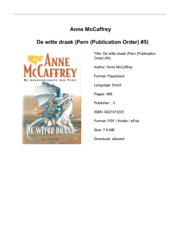 Anne McCaffrey De witte draak (Pern (Publication Order