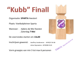 . Organisatie: SPARTA Heestert Plaats: Voetbalpleinen Sparta