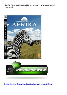 ZeG# Afrika [Japan Import] xbox one games