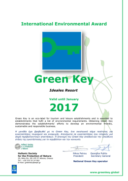 Green Key 2017 - Ideales Resort