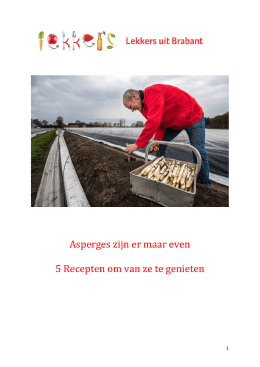 5 Aspergerecepten van Lekkers Uit Brabant