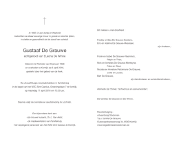 Gustaaf De Grauwe - Begrafenissen Stockman