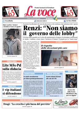 Renzi: “Non siamo - La Voce d`Italia