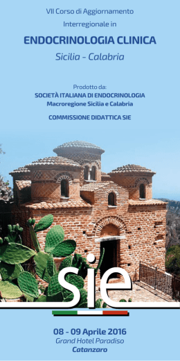 flyer - SIE Società Italiana di Endocrinologia