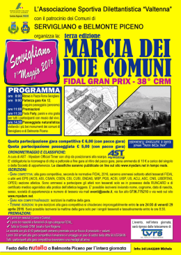 01/05/2016 SERVIGLIANO (FM) 3&ordf; MARCIA DEI DUE COMUNI Ore