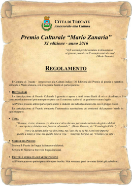 Premio Culturale “Mario Zanaria”