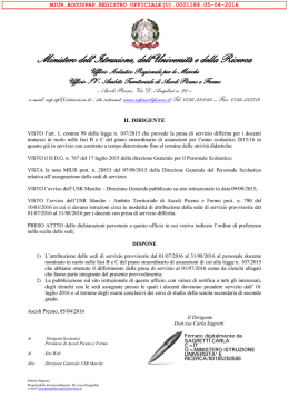 Decreto - Ufficio Scolastico Provinciale di Ascoli Piceno