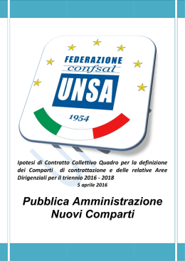 Accordo Comparti 5 aprile 2016 - Federazione Confsal-UNSA