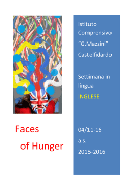 Faces of Hunger - istituto comprensivo mazzini