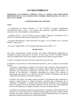 AVVISO DI SELEZIONE + ISTANZA [file ]