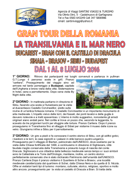 gran tour della romania dal 1 al 8 luglio 2016
