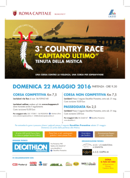 3° country race - Associazione Volontari Capitano Ultimo Onlus