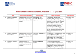 17 aprile 2016 - Direzione Generale Biblioteche e Istituti Culturali