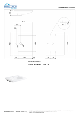 B43CMS01 470 Codice Serie Lavabo ergonomico