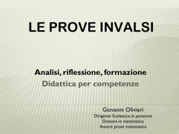 Le prove INVALSI - Analisi - Riflessione