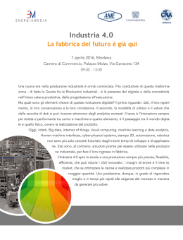 Industria 4.0 - IndustriaEnergia.it