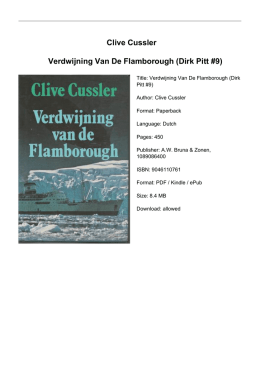 Clive Cussler Verdwijning Van De Flamborough (Dirk Pitt #9)
