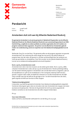 Persbericht - GGD Amsterdam
