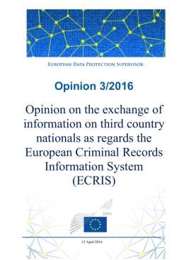 EDPS Opinion - European Data Protection Supervisor
